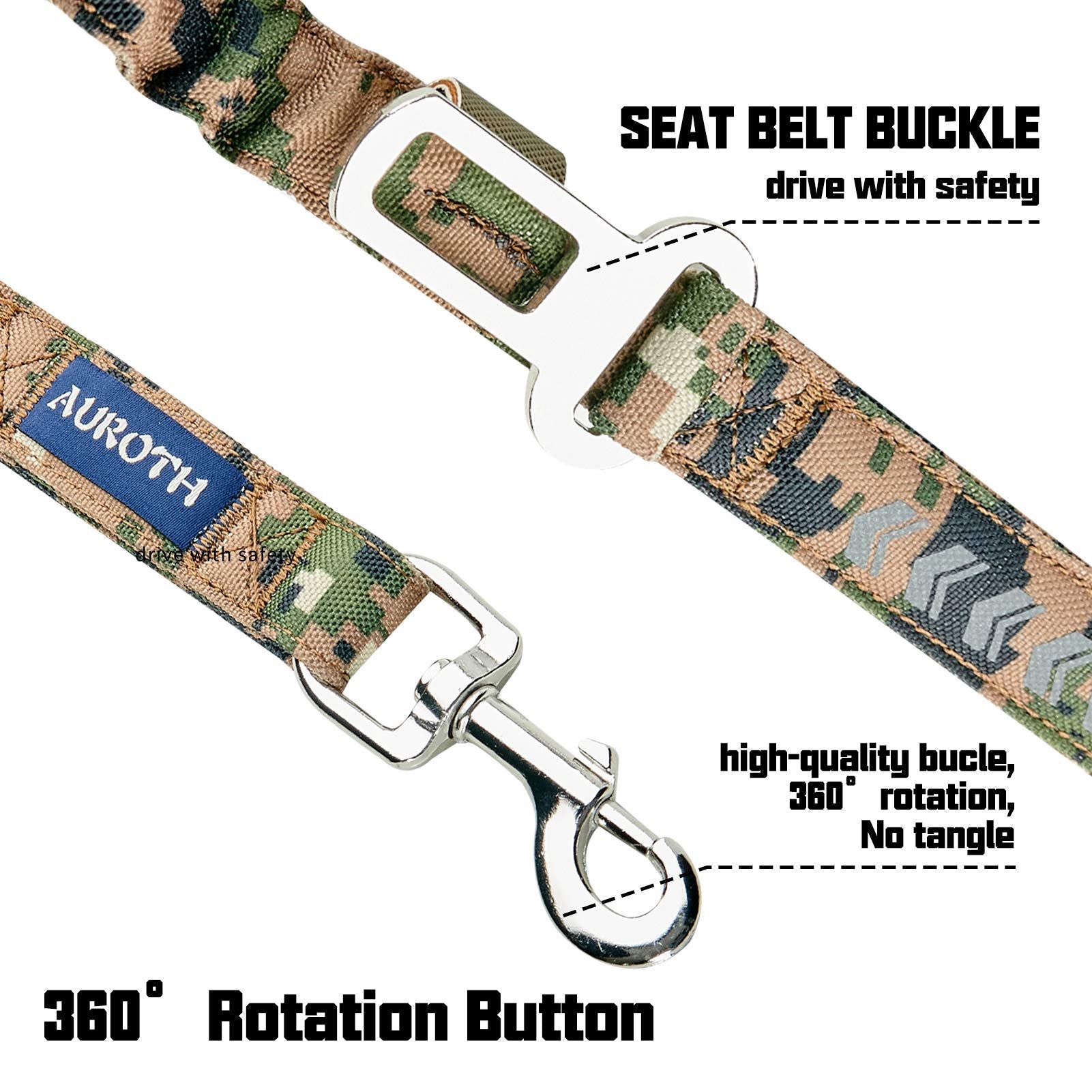 AUROTH bungee leash demonstrates shock absorption for smooth walking with strong dogs.