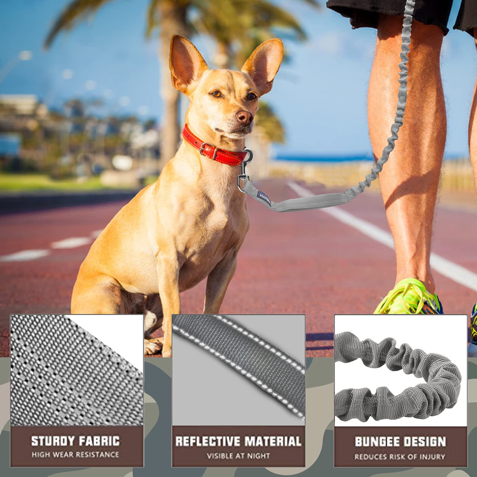 AUROTH dual padded handles provide comfortable control during walks.