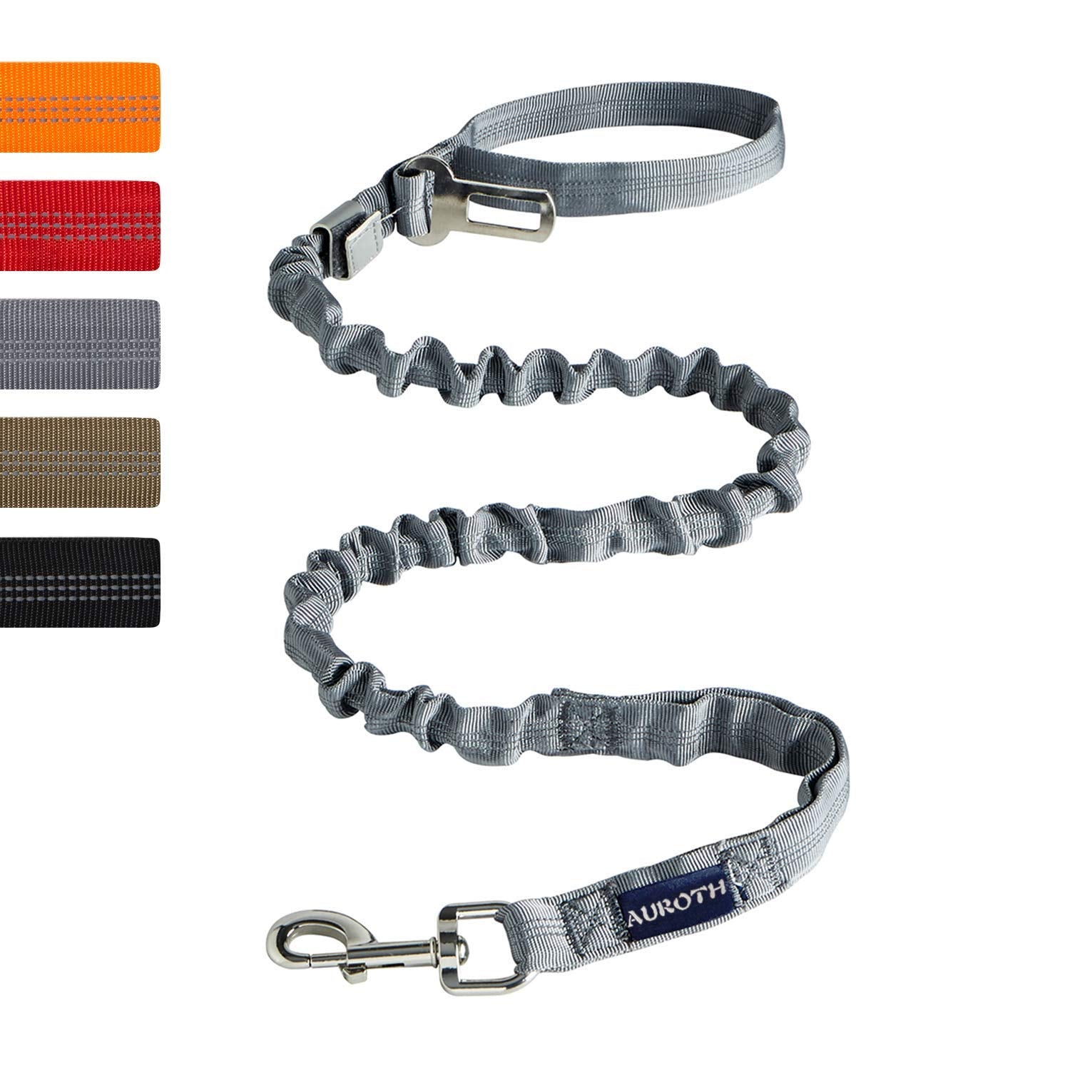 AUROTH heavy-duty leash shows the strong closure clasp for secure daily use.