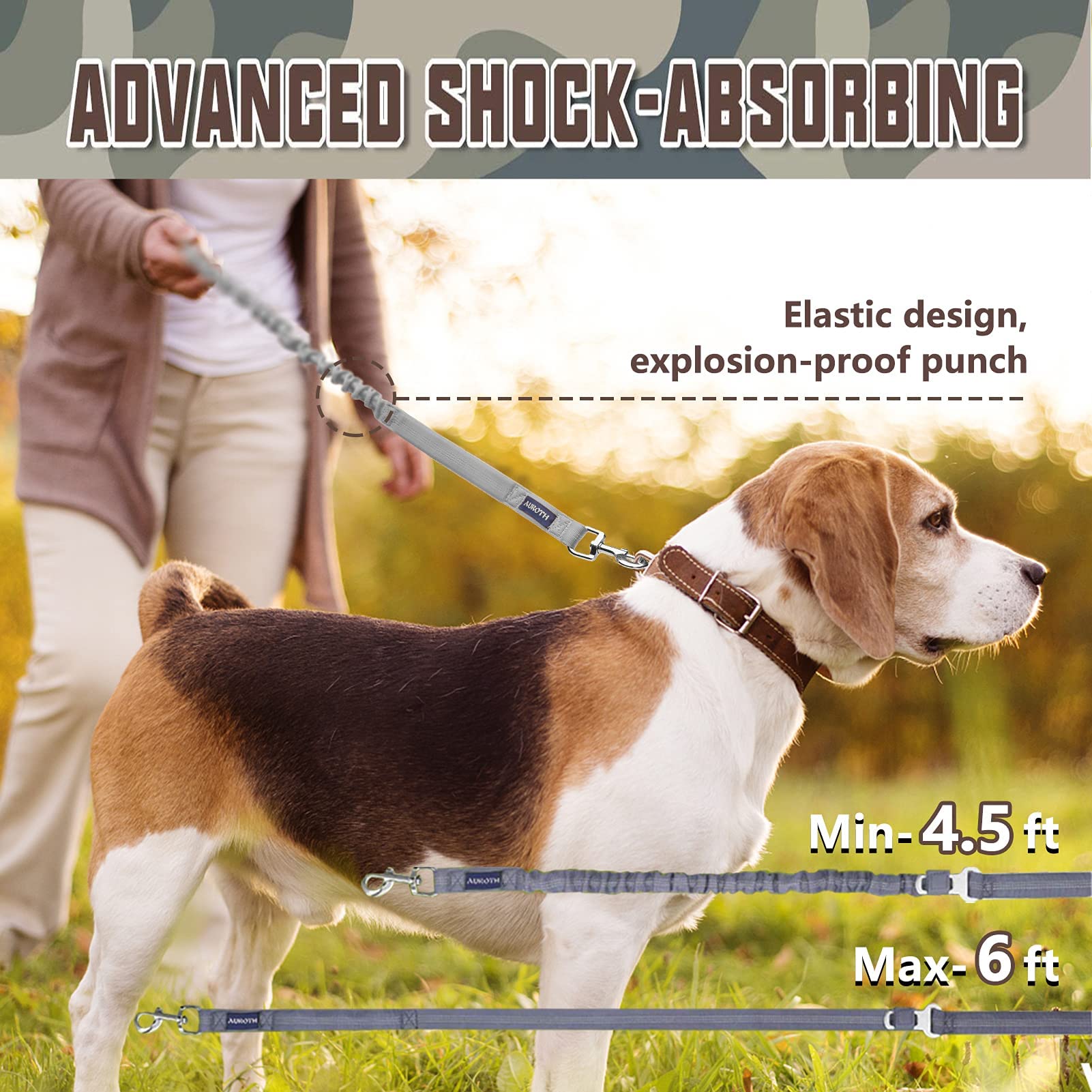 AUROTH reflective stitching boosts nighttime visibility for safer strolls.