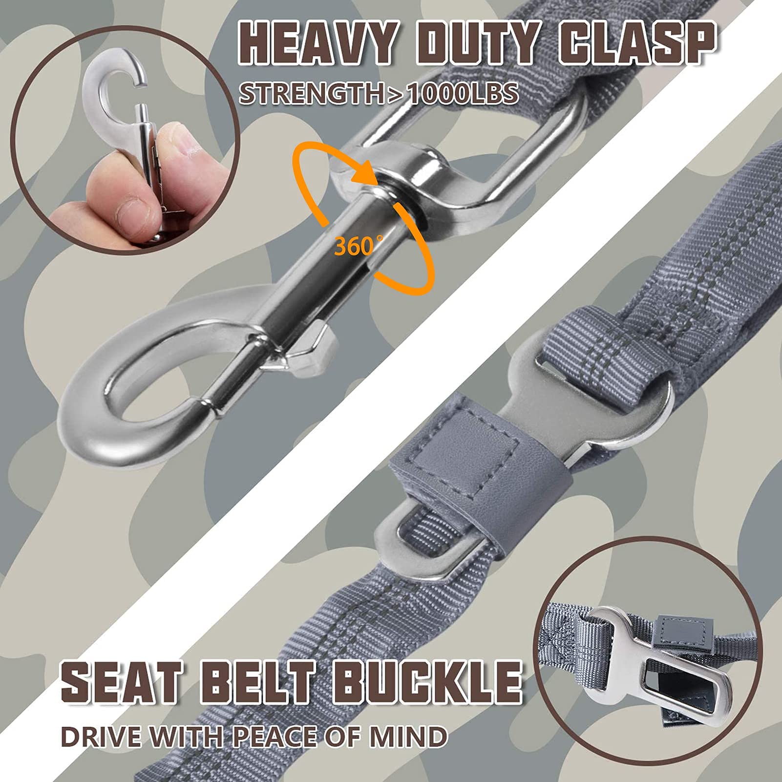 AUROTH shock-absorb bungee leash cushions sudden pulls for smoother runs.