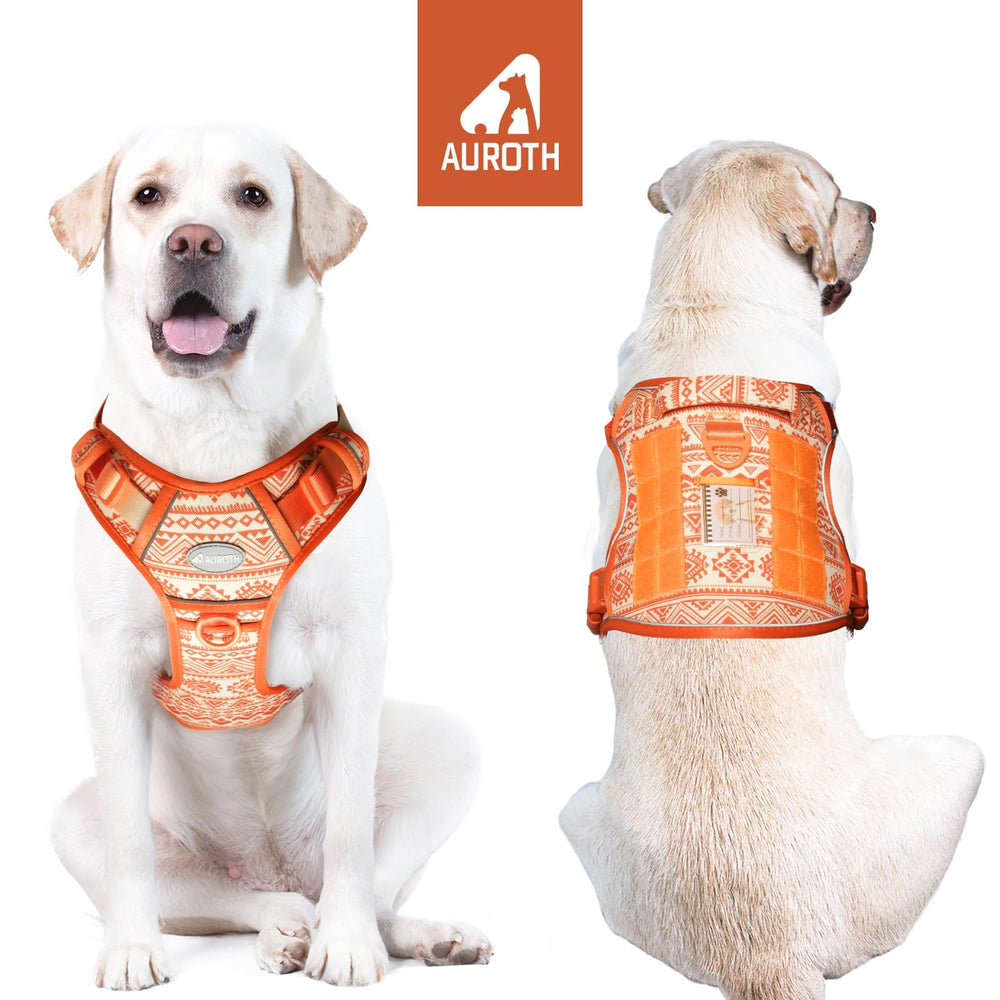 AUROTH Tactical Dog Harness adjustable neck and chest for a snug fit