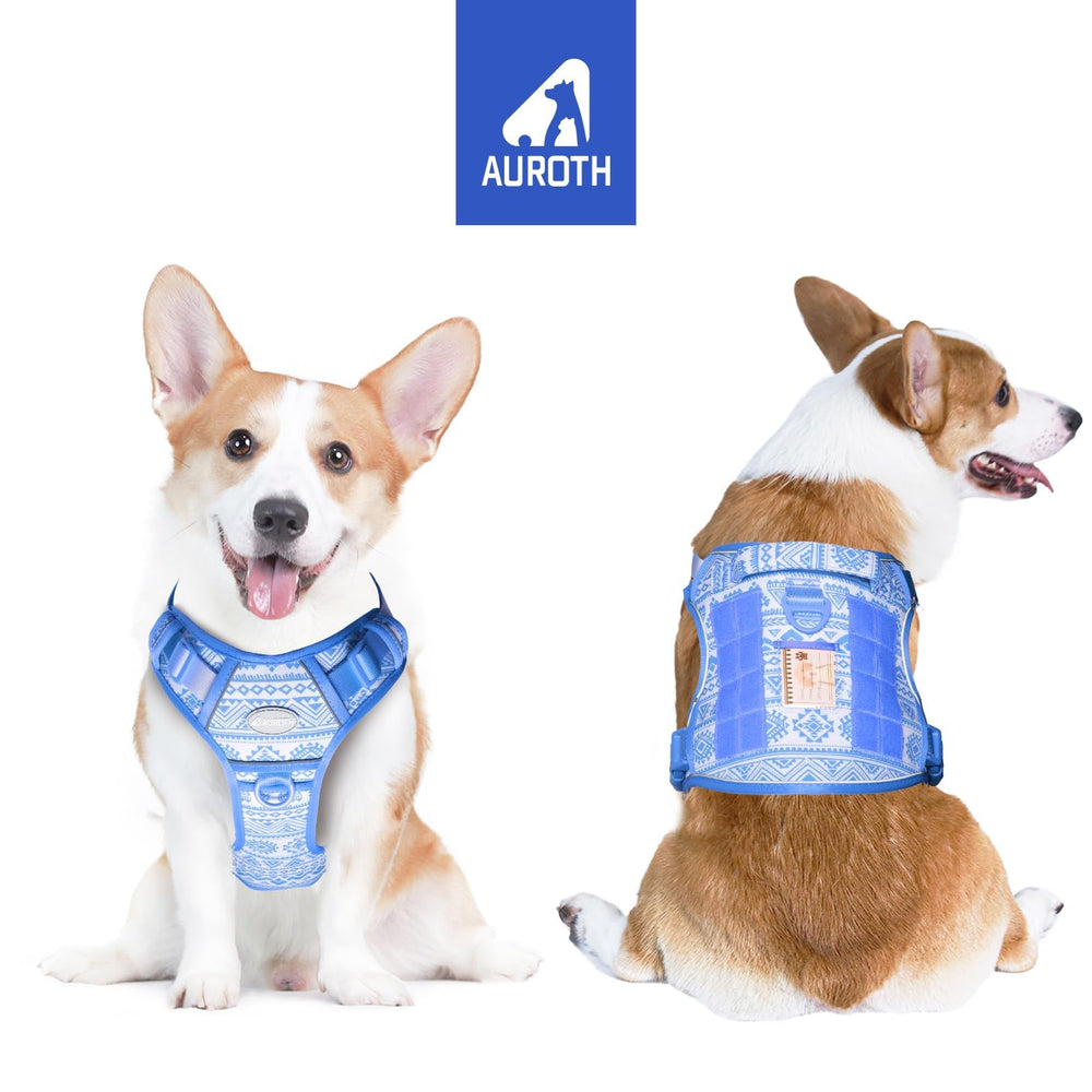 Auroth tactical dog harness adjustable neck and chest for secure fit