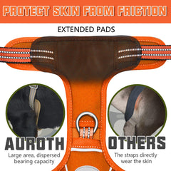 AUROTH Tactical Dog Harness - four adjustable rings for a snug, comfortable fit.