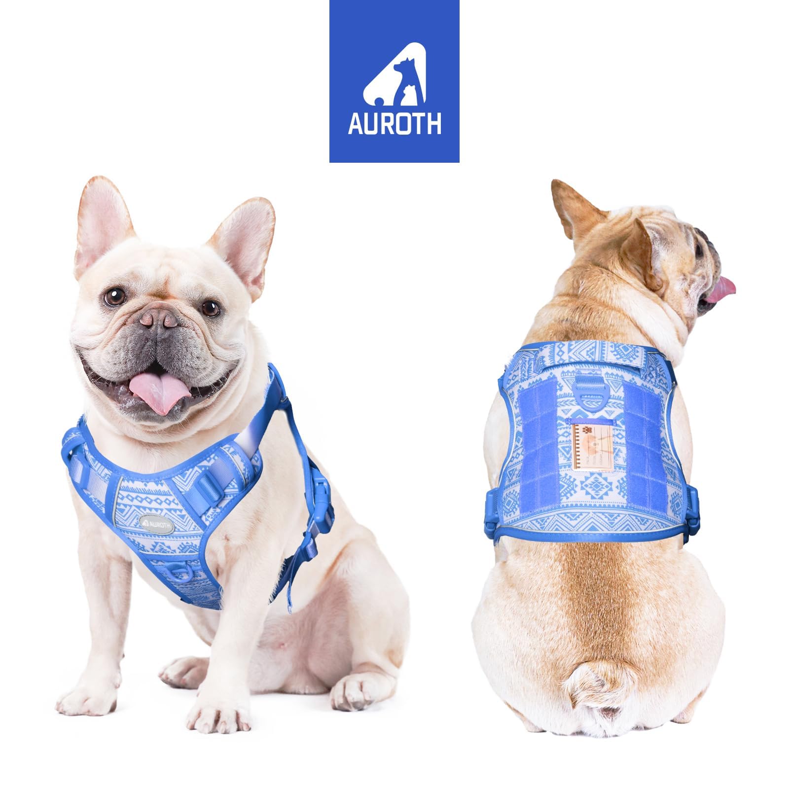 Auroth tactical dog harness back-clip for casual strolls and jogging