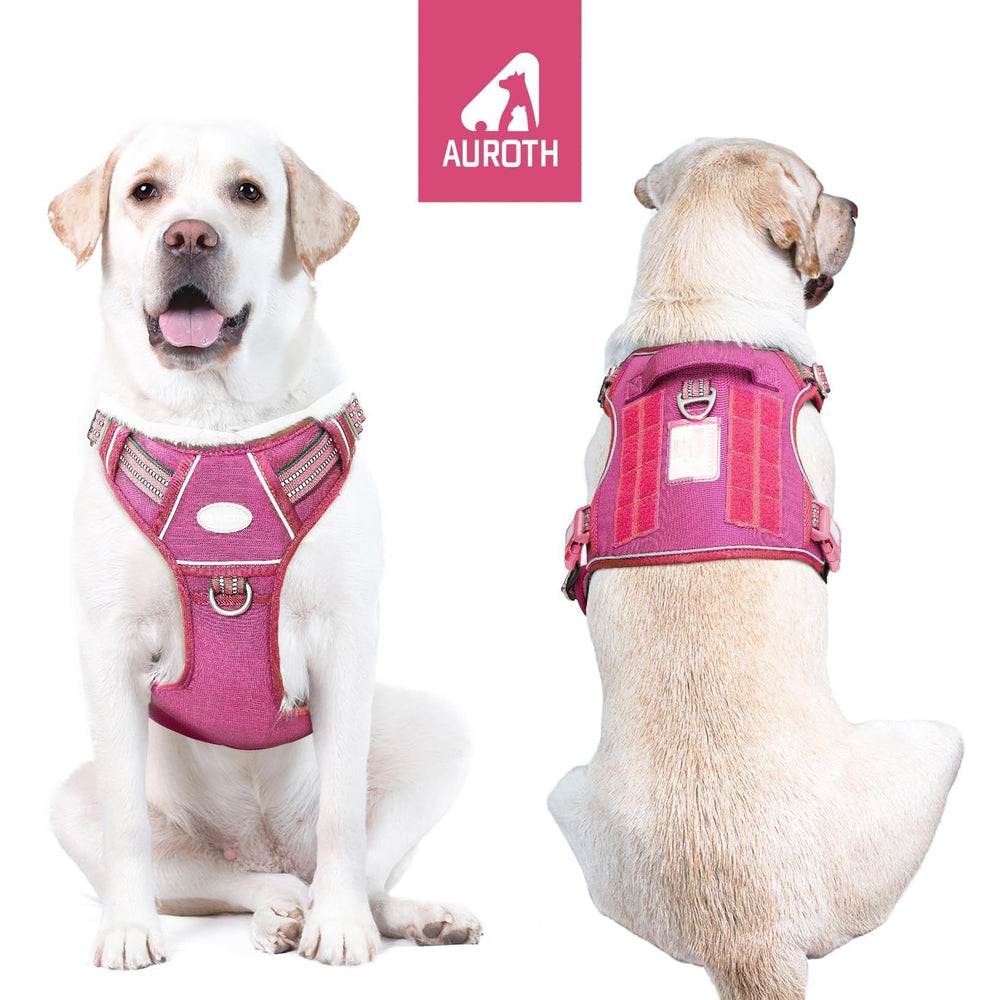 AUROTH Tactical dog harness back clip for casual walks and jogging with secure control.