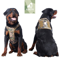 AUROTH tactical dog harness back clips for easy daily walks.