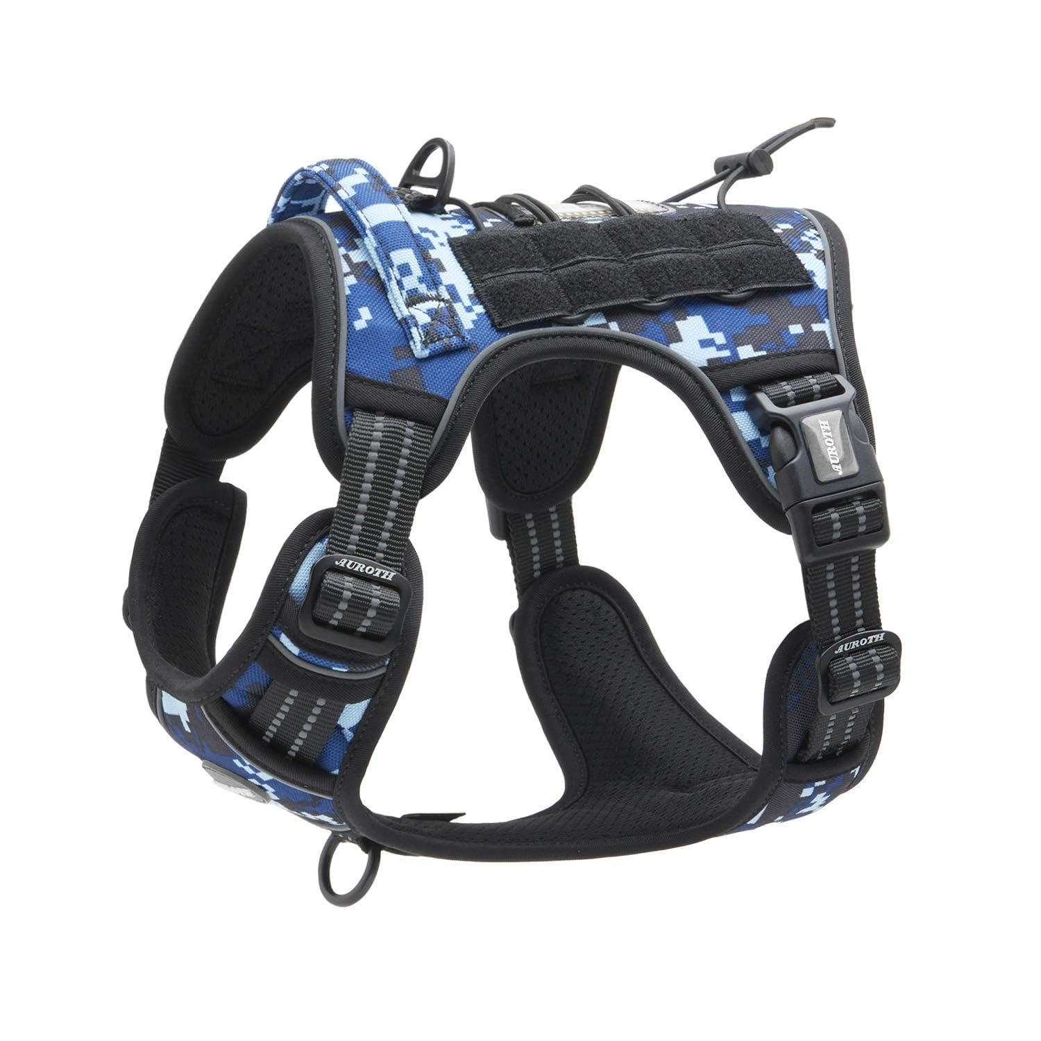 AUROTH Tactical Dog Harness front clip demonstrates no-pull control for training
