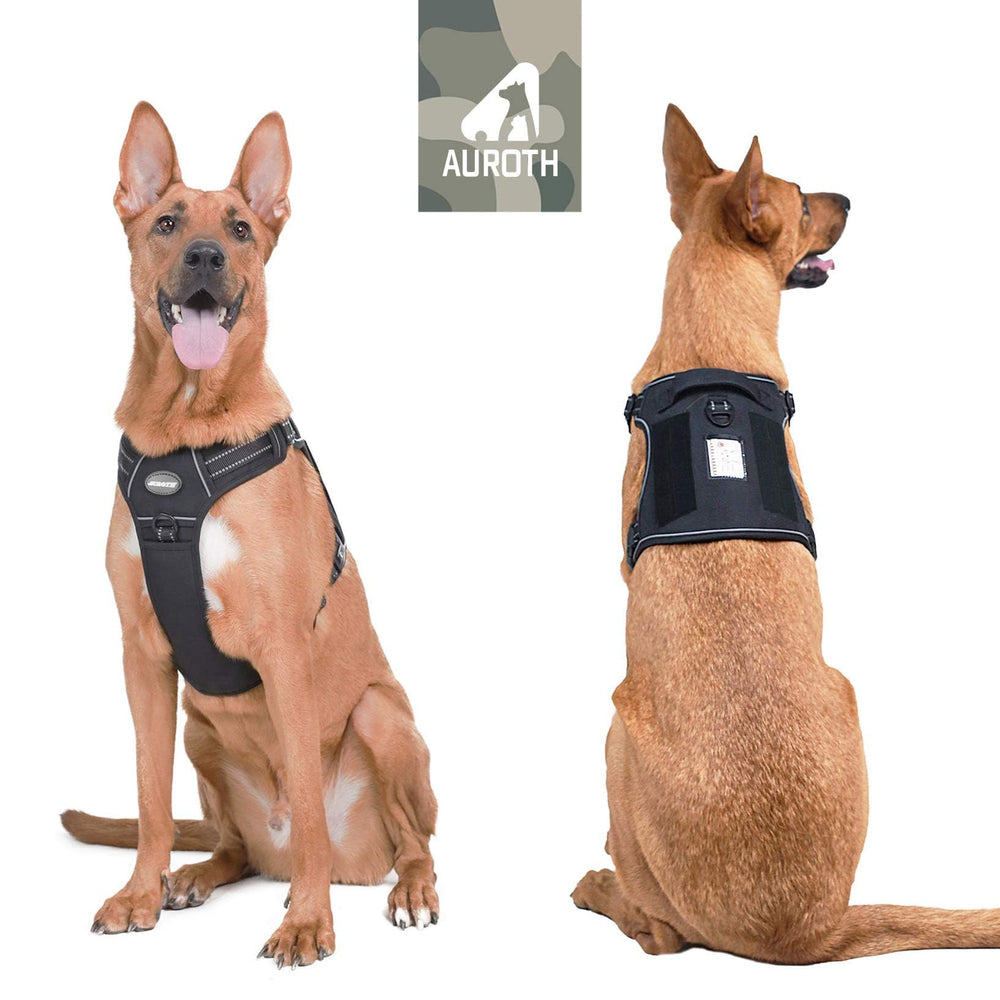 AUROTH tactical dog harness durable nylon construction with reinforced stitching