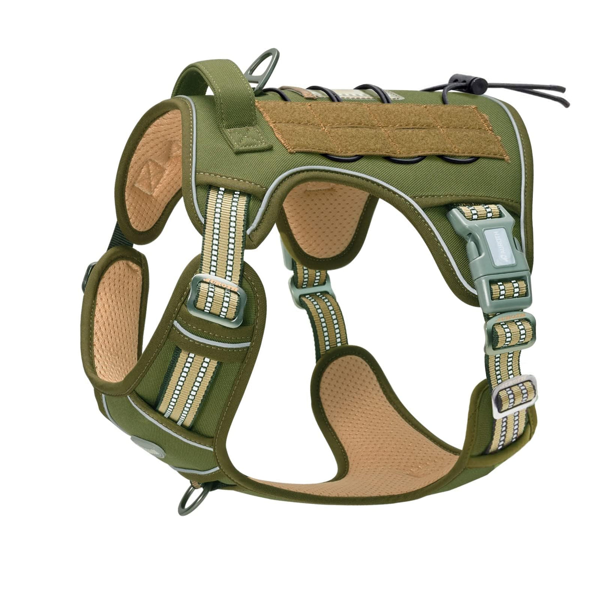 AUROTH Tactical Dog Harness with easy-adjustment for comfortable wear.