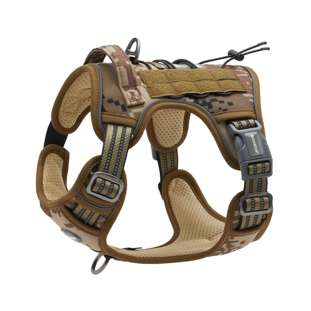 AUROTH Tactical Dog Harness shows easy adjustment with quick-release buckles for simple on-off wearing.