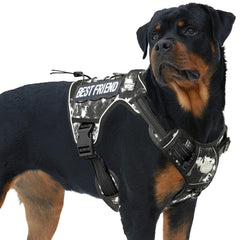 AUROTH Tactical Dog Harness with easy-adjustment for quick on/off during walks