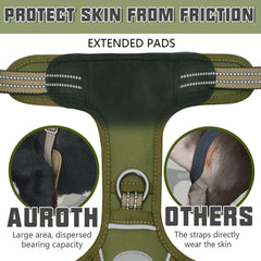 AUROTH metal leash points front and back enhance control.