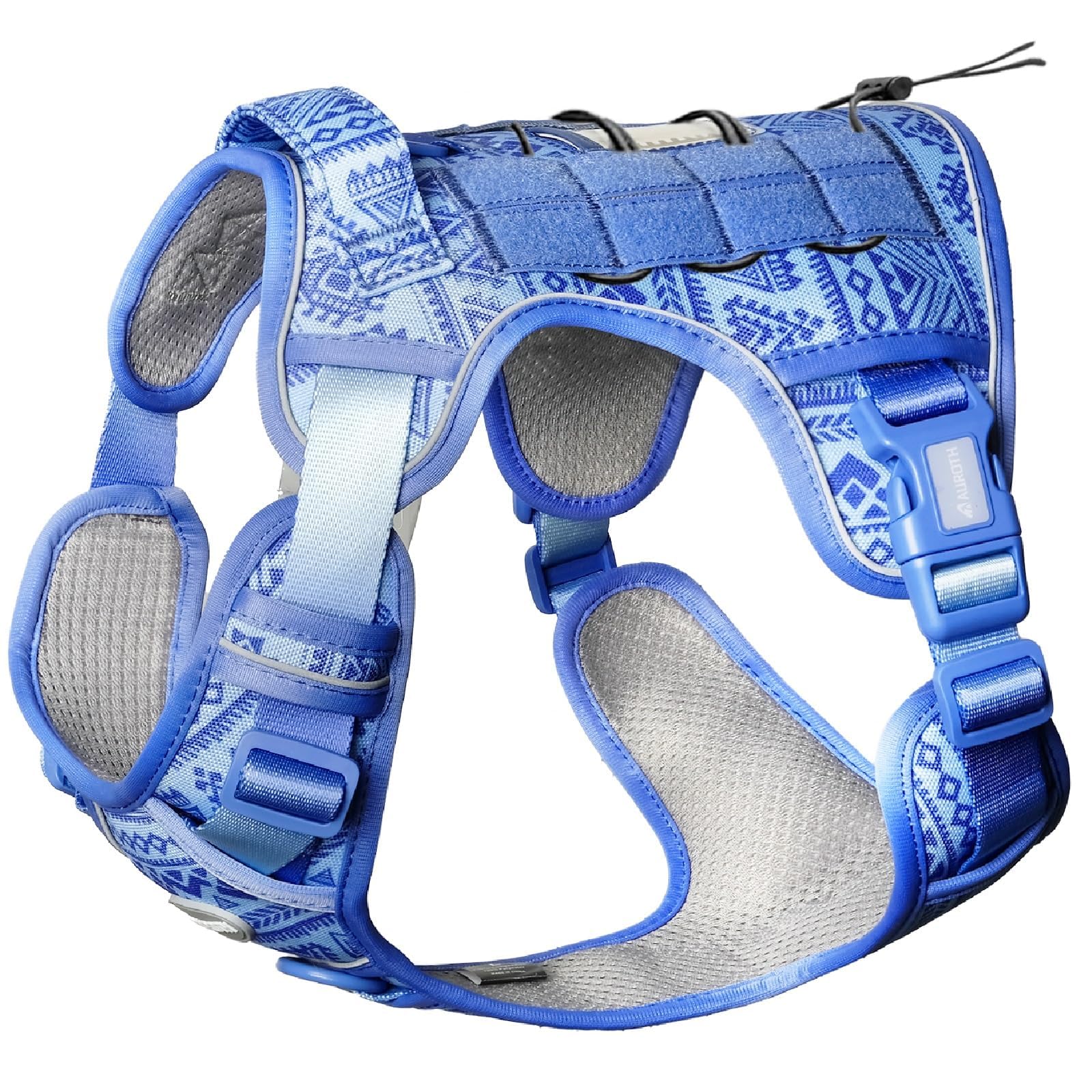 Auroth tactical dog harness front-clip no-pull design improves control during walks