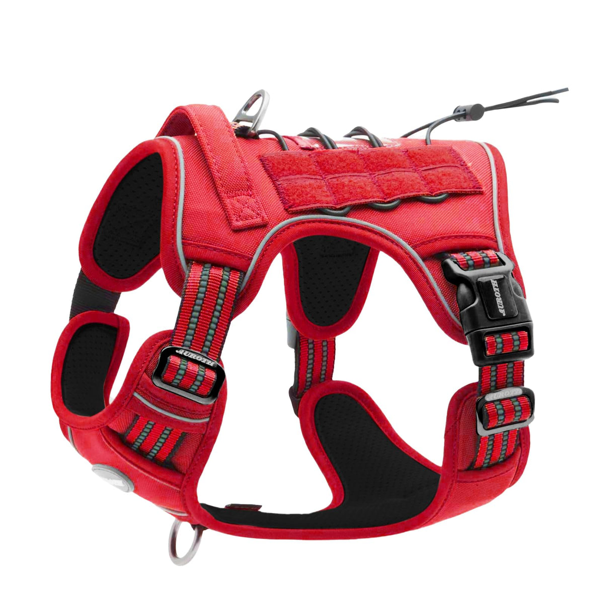 AUROTH Tactical Dog Harness front view shows easy on/off buckles for quick everyday use.