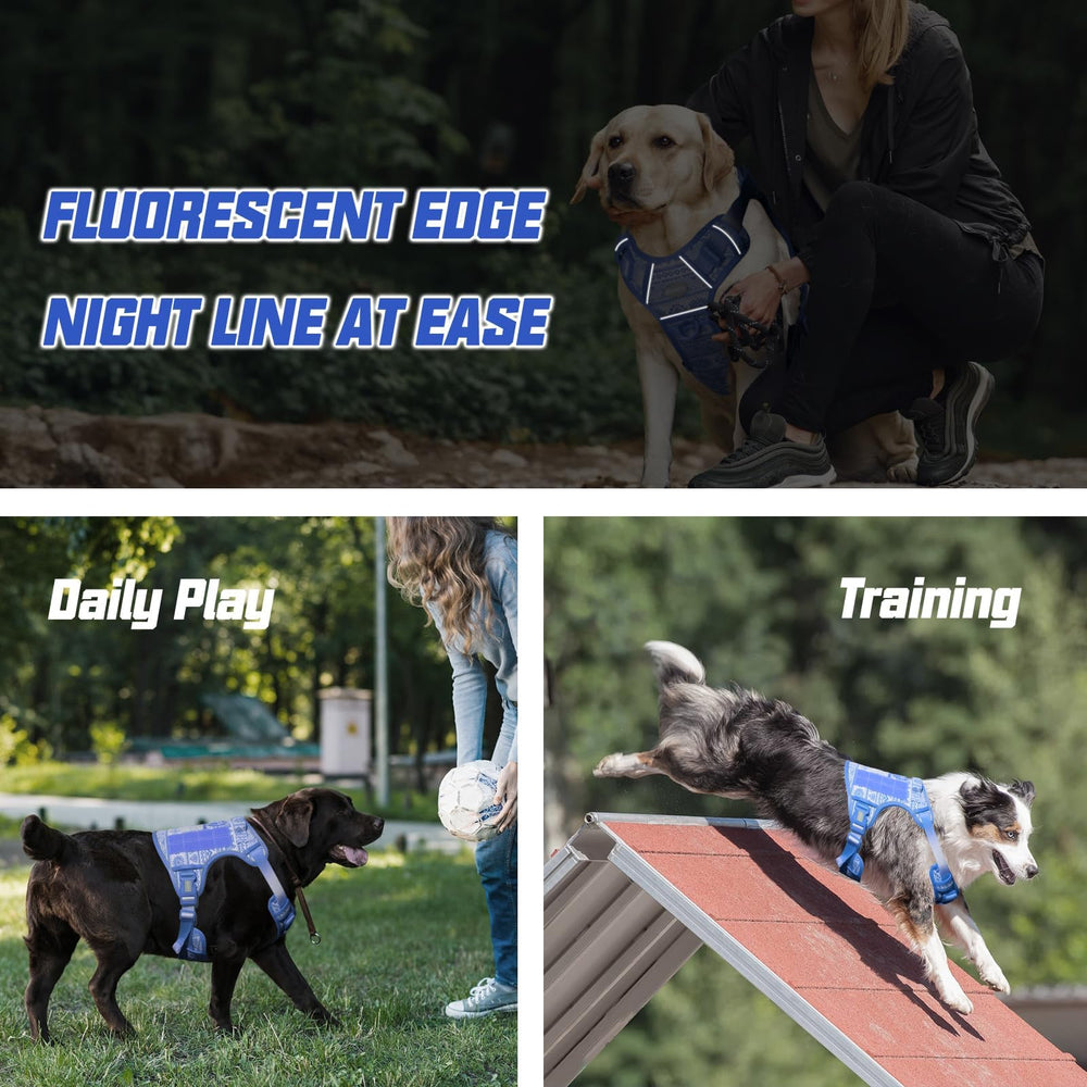 AUROTH Tactical Dog Harness padded chest area for comfort during walks.