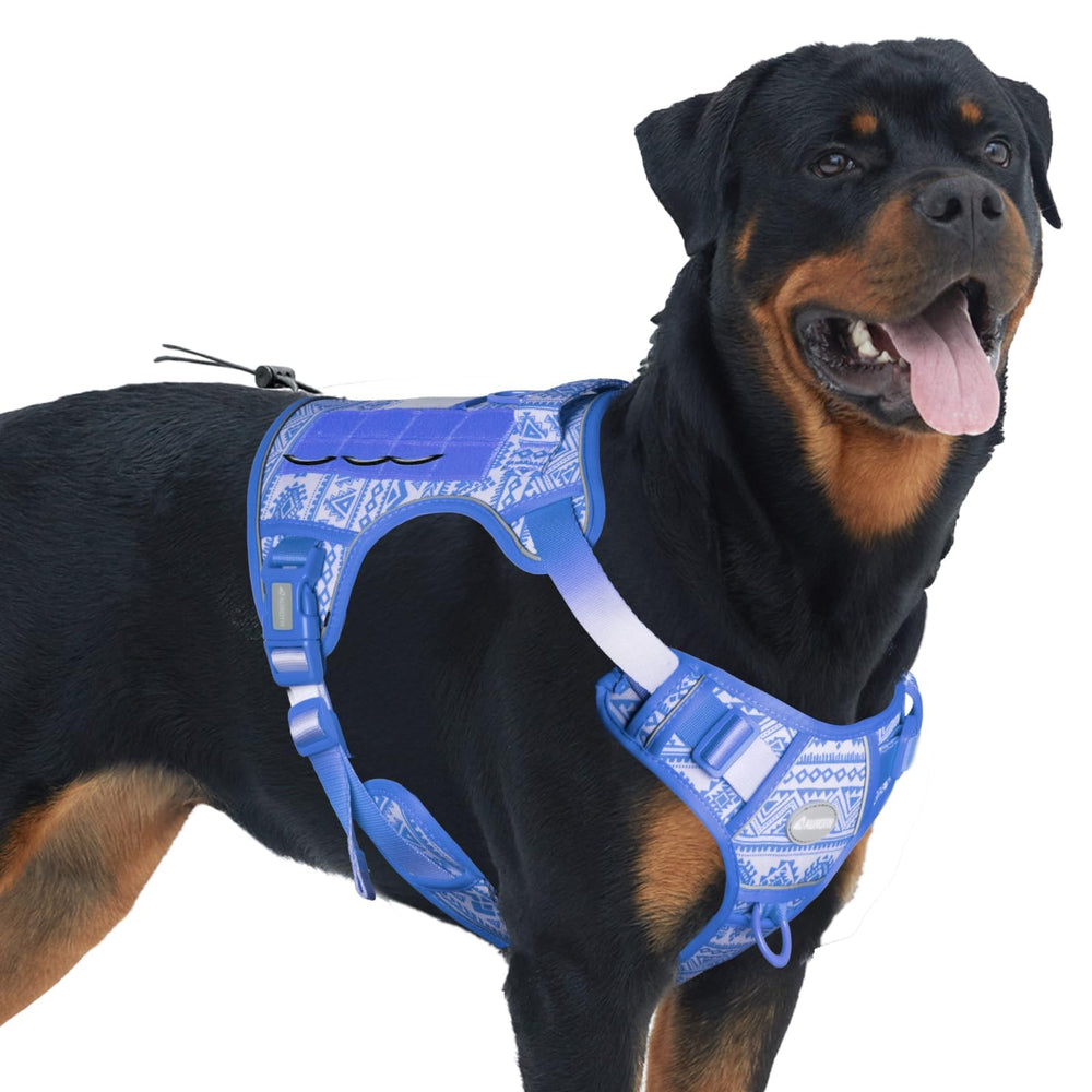 AUROTH tactical dog harness for large dogs demonstrates no pull design for easier walks