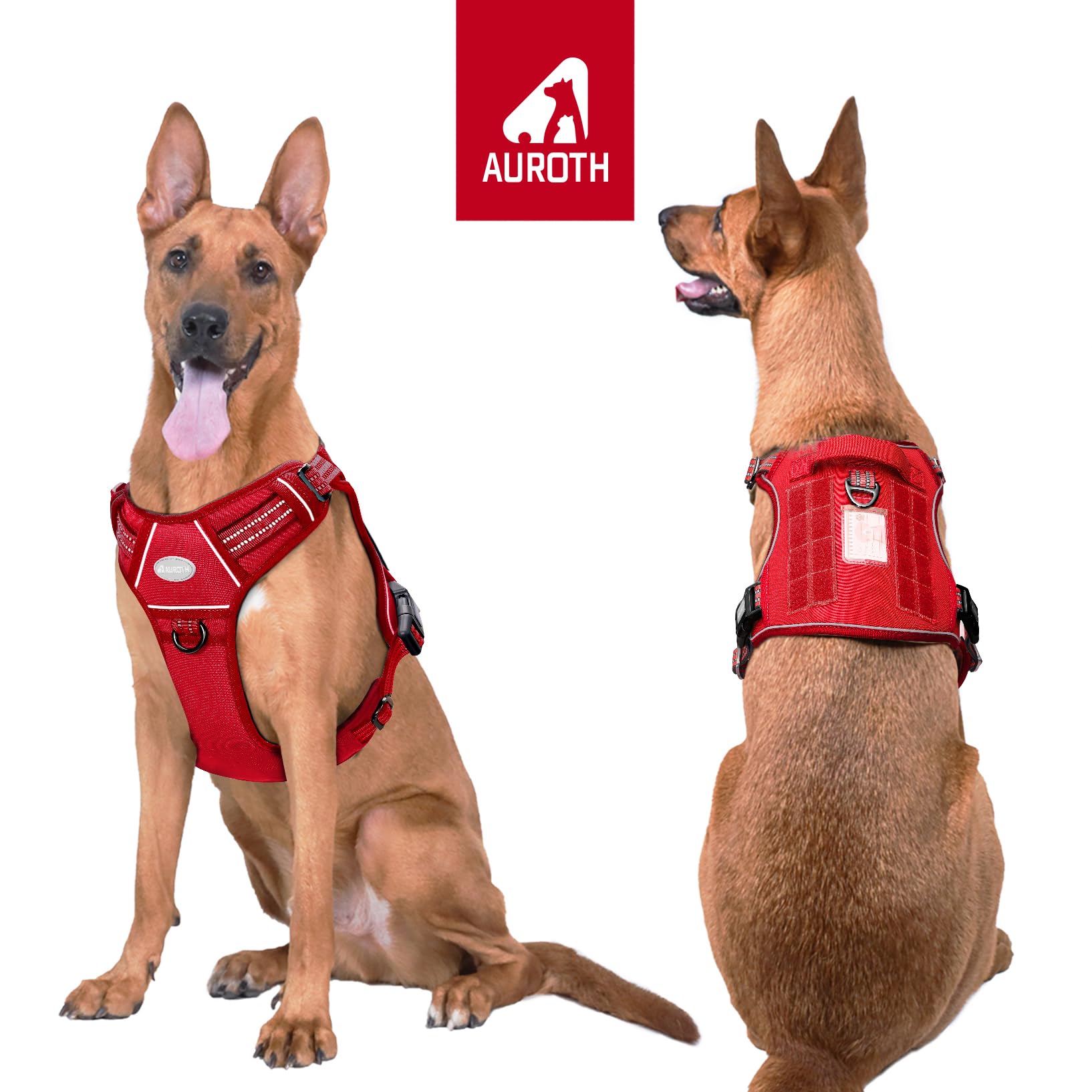 auroth tactical dog harness in-use during walks with enhanced control.