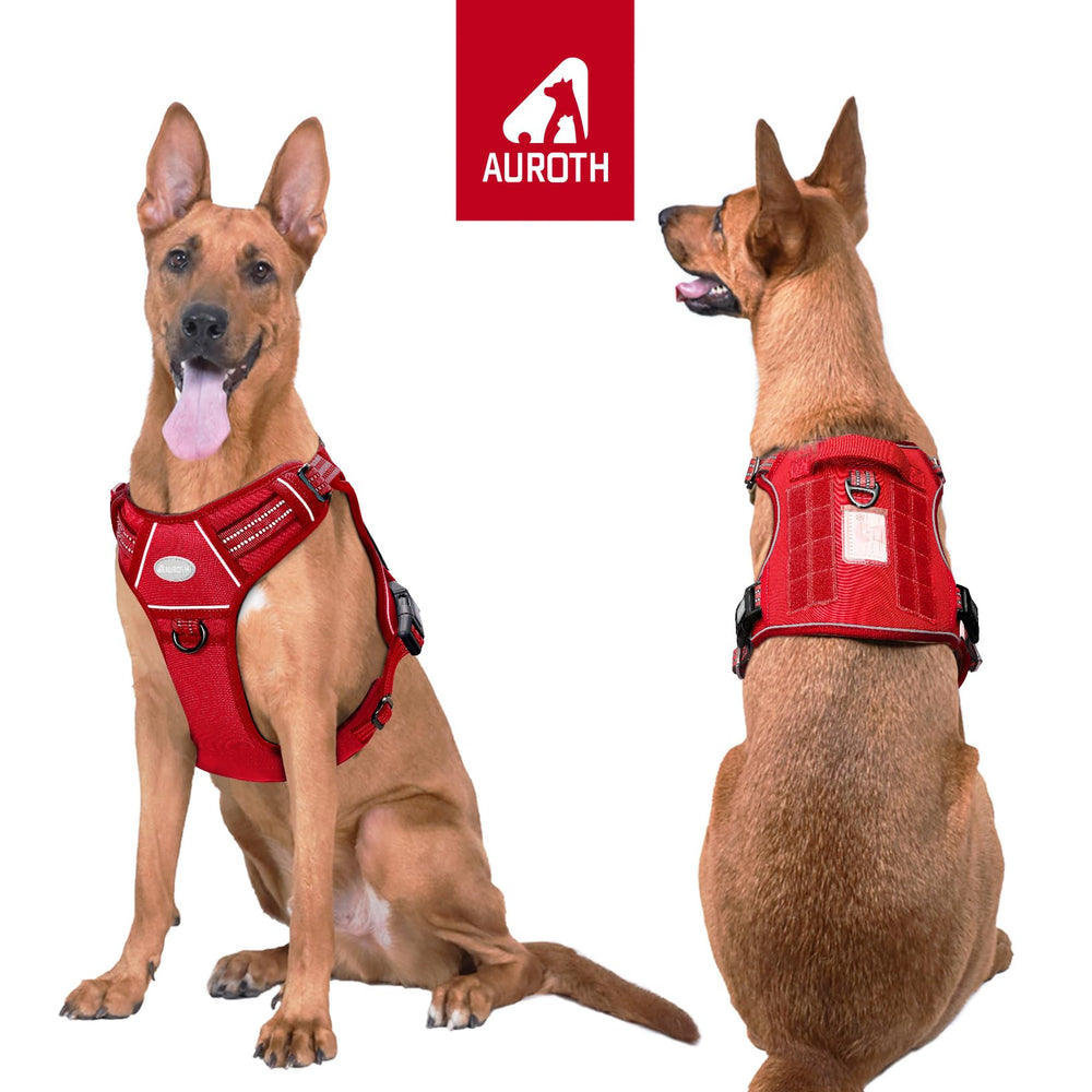 auroth tactical dog harness in-use during walks with enhanced control.