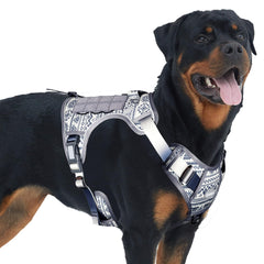 AUROTH Tactical Dog Harness front view with no-pull design for calmer training sessions