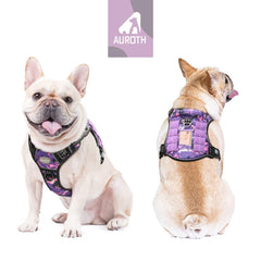 AUROTH tactical dog harness purple camo back view for comfortable all-day wear