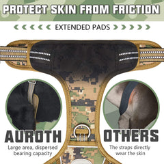 AUROTH Tactical Dog Harness reflective strip enhances visibility during dusk walks.