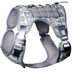 Auroth Tactical Dog Harness side view highlights rugged nylon and padded comfort for long walks.