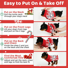 AURUZA Christmas dog sweater outdoor-walk showcases durable warmth for chilly winters.