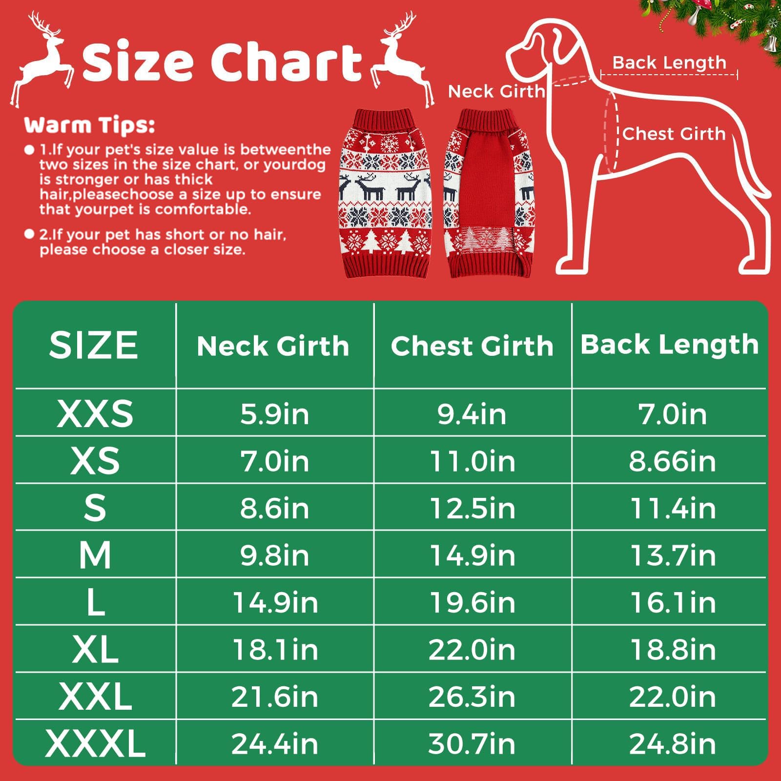 AURUZA Christmas dog sweater sleeveless design simplifies wearing during busy mornings.