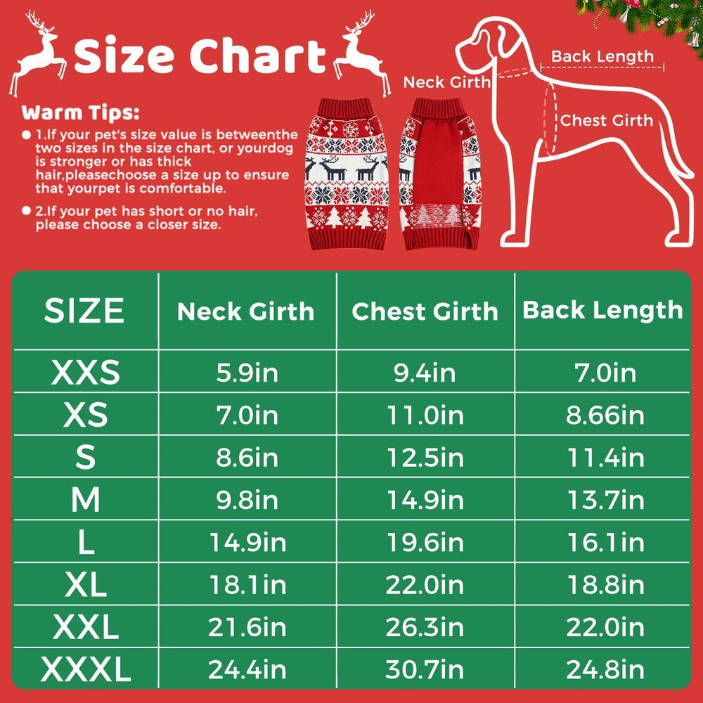 AURUZA Christmas dog sweater sleeveless design simplifies wearing during busy mornings.