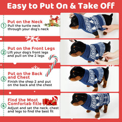 AURUZA christmas-snowman-pattern dog sweater creates festive, photo-ready moments