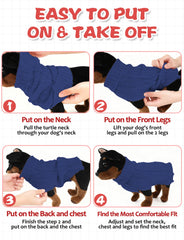 AURUZA dog sweater classic knit adds fashionable warmth for festive occasions.