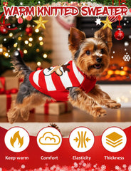 AURUZA dog sweater with reindeer pattern adding festive vibe for holidays