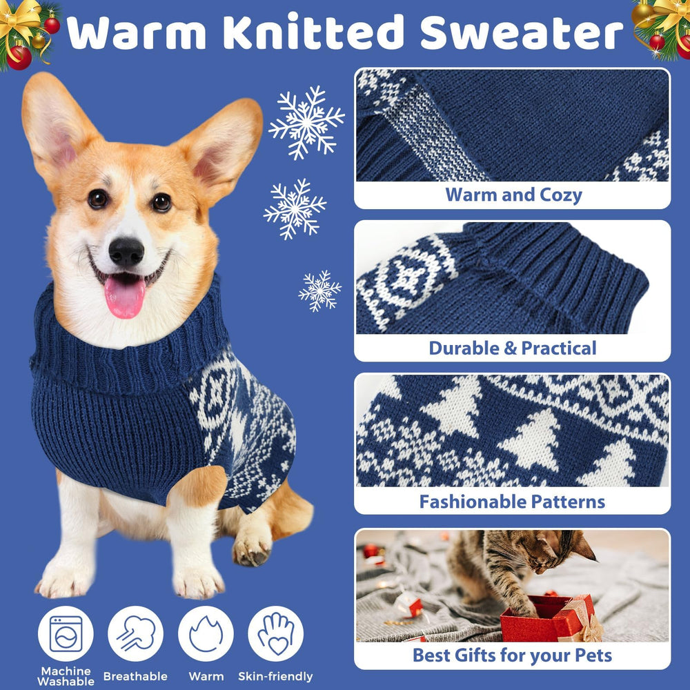 AURUZA dog sweater sleeveless-turtleneck shows easy on/off for quick dressing