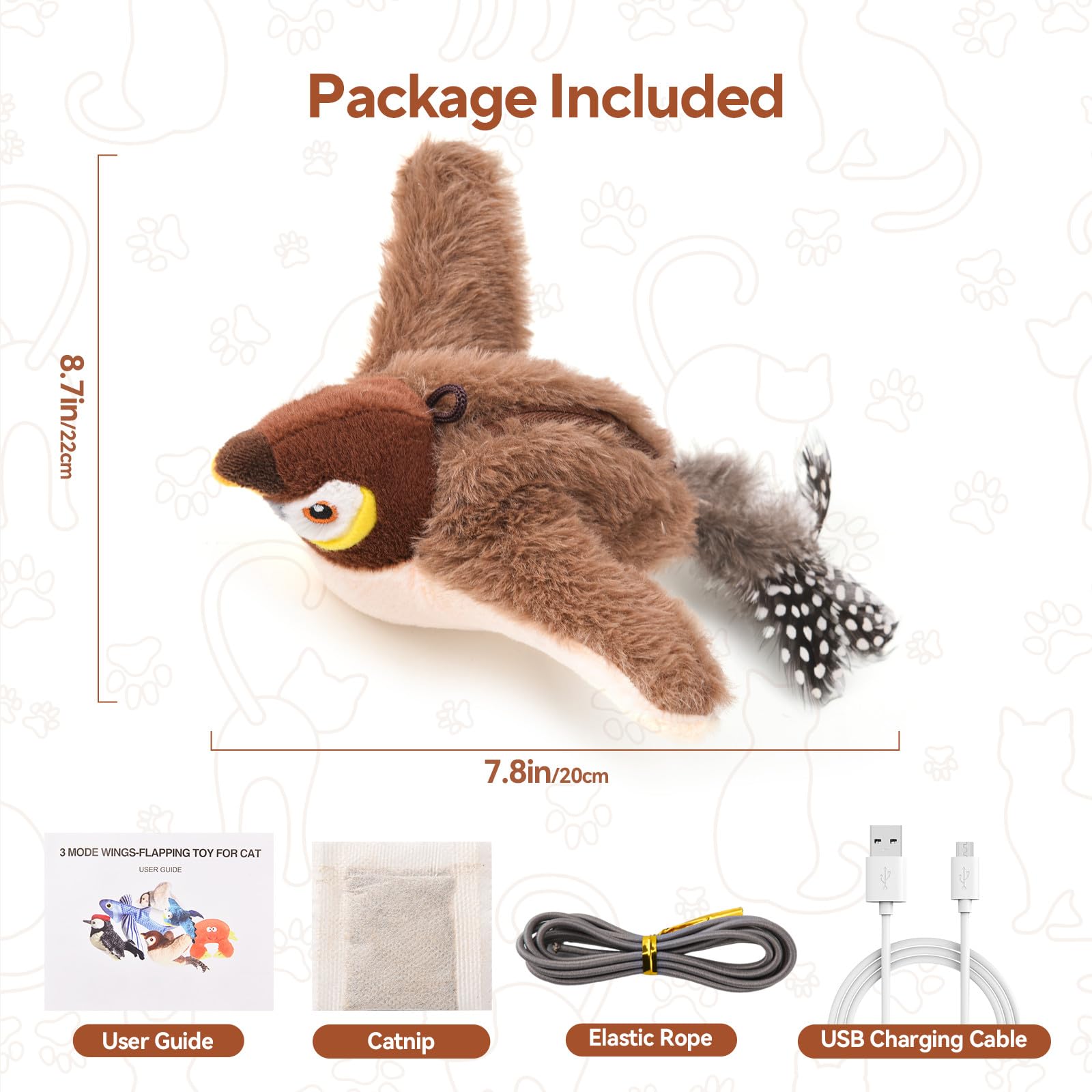 AUSCAT bird toy includes hanging hook and rope for versatile setups