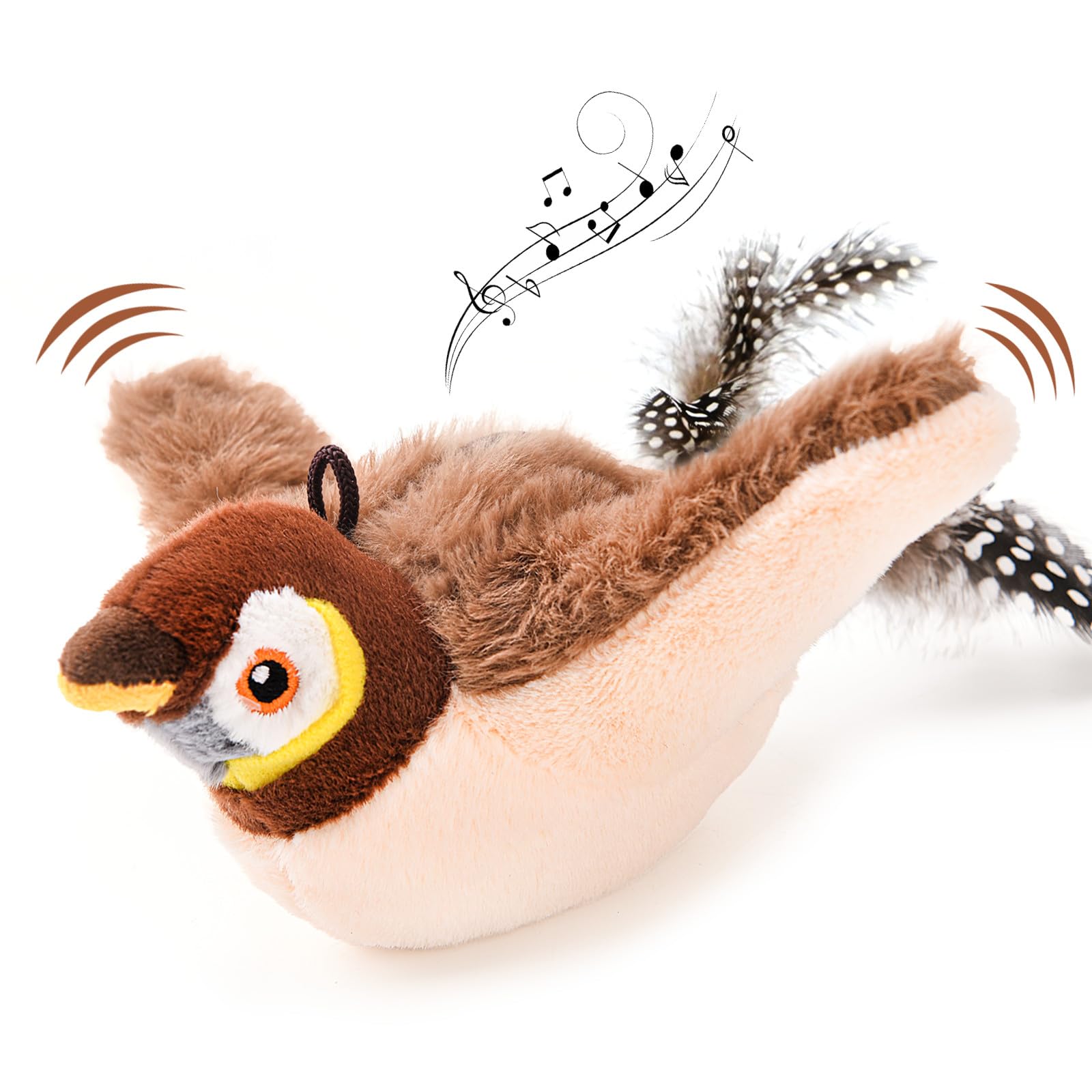 AUSCAT Flappy Bird Cat Toy with chirp and fluttering wings for engaging play