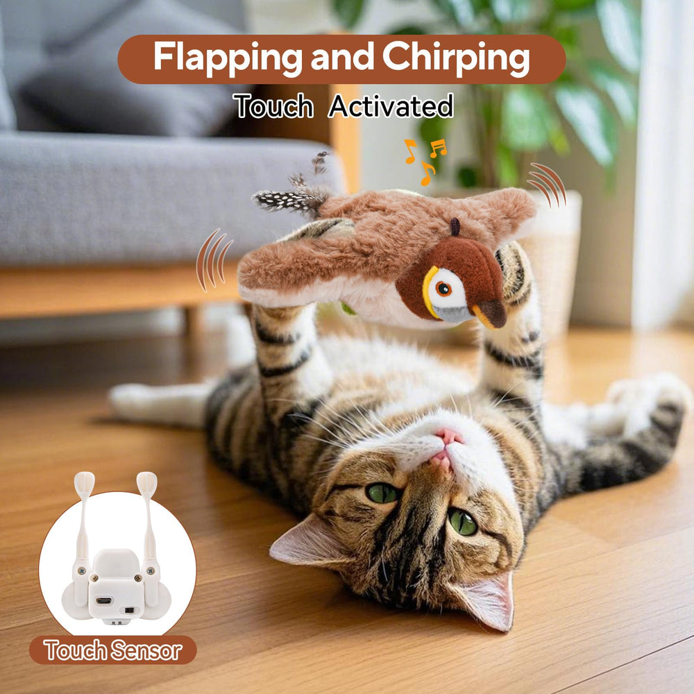 AUSCAT Flappy Bird wings in motion showing automatic flapping cycles for kittens