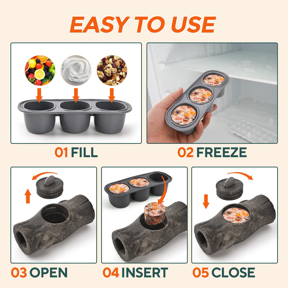 AUSCAT ice-tray setup demonstrates easy pre-freeze enrichment.