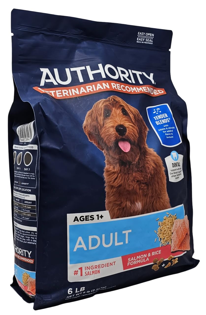 Authority feeding guidelines on bag side support portioning by dog size