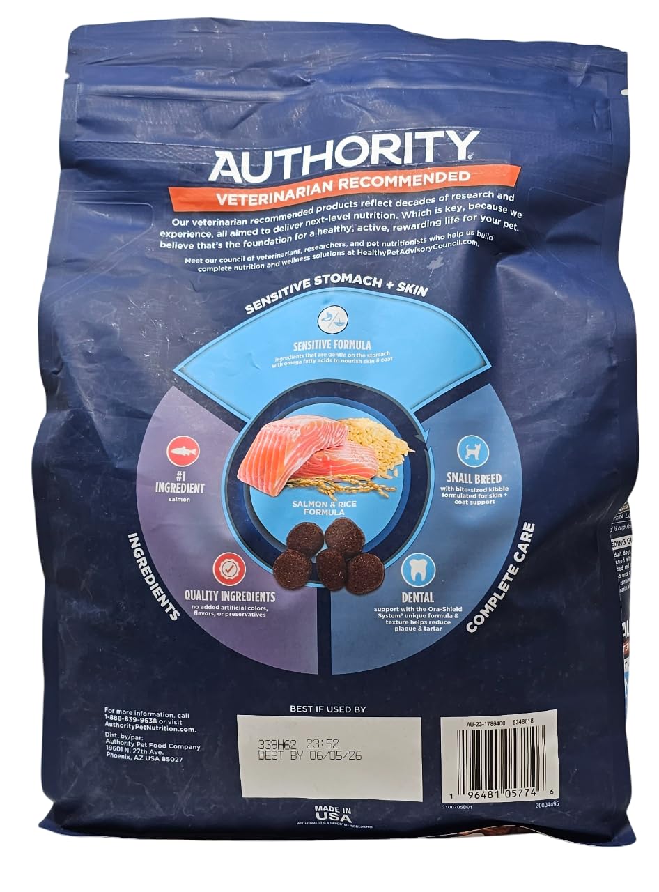 Authority small-breed digestible kibble in bowl