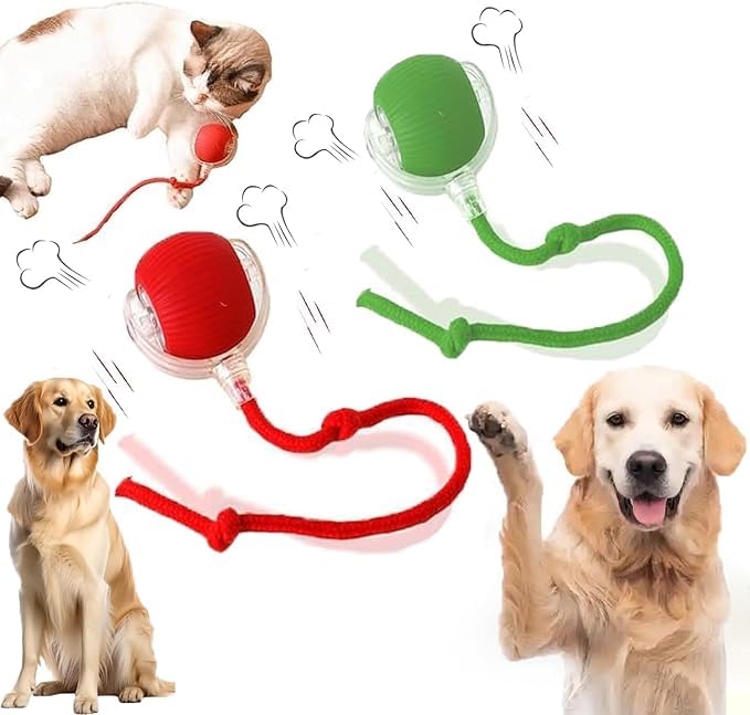 Autrety two-pack electric dog ball toy shell demonstrates durable ABS for safe play.