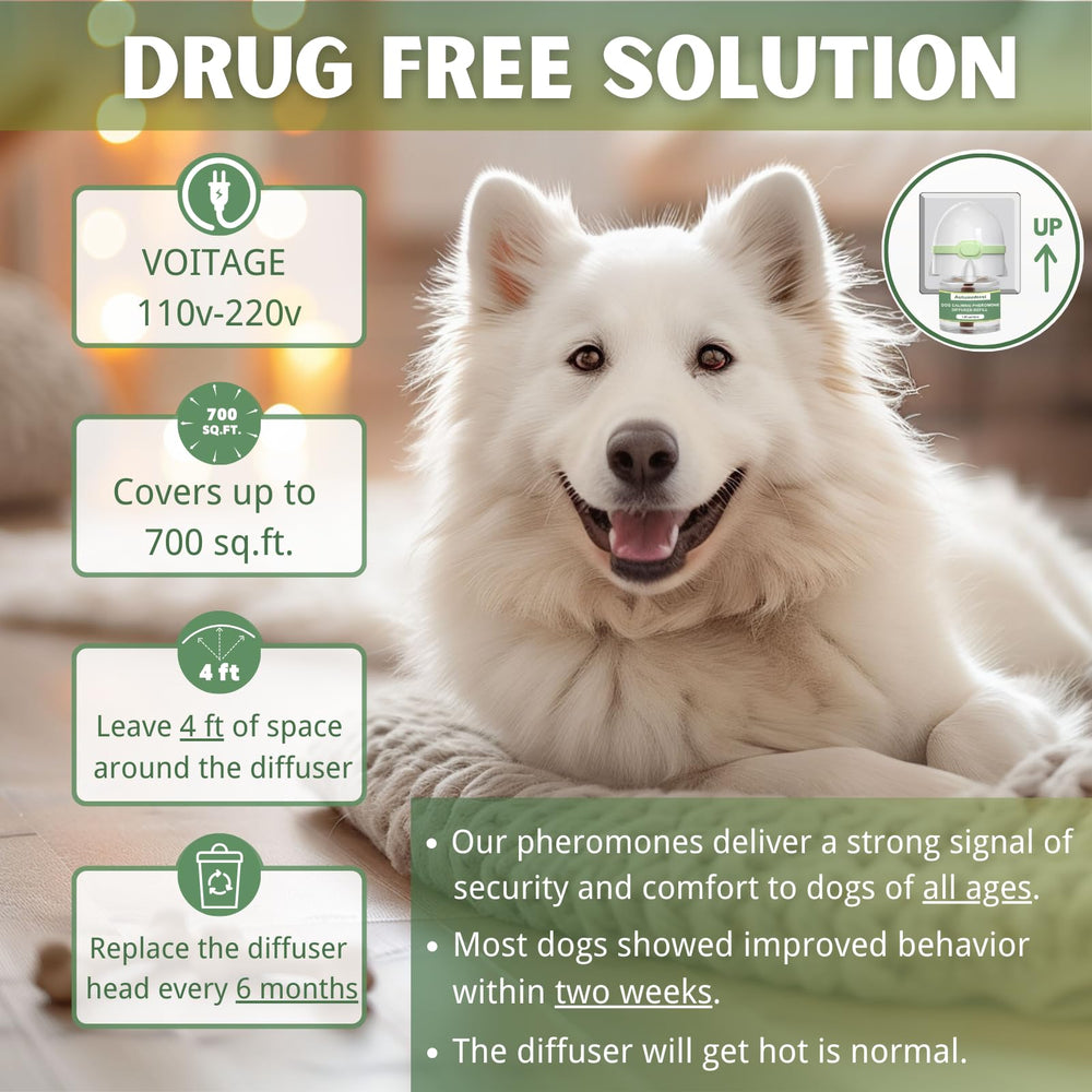 AutumnNest dog diffuser coverage 700sqft demonstrates broad area support.