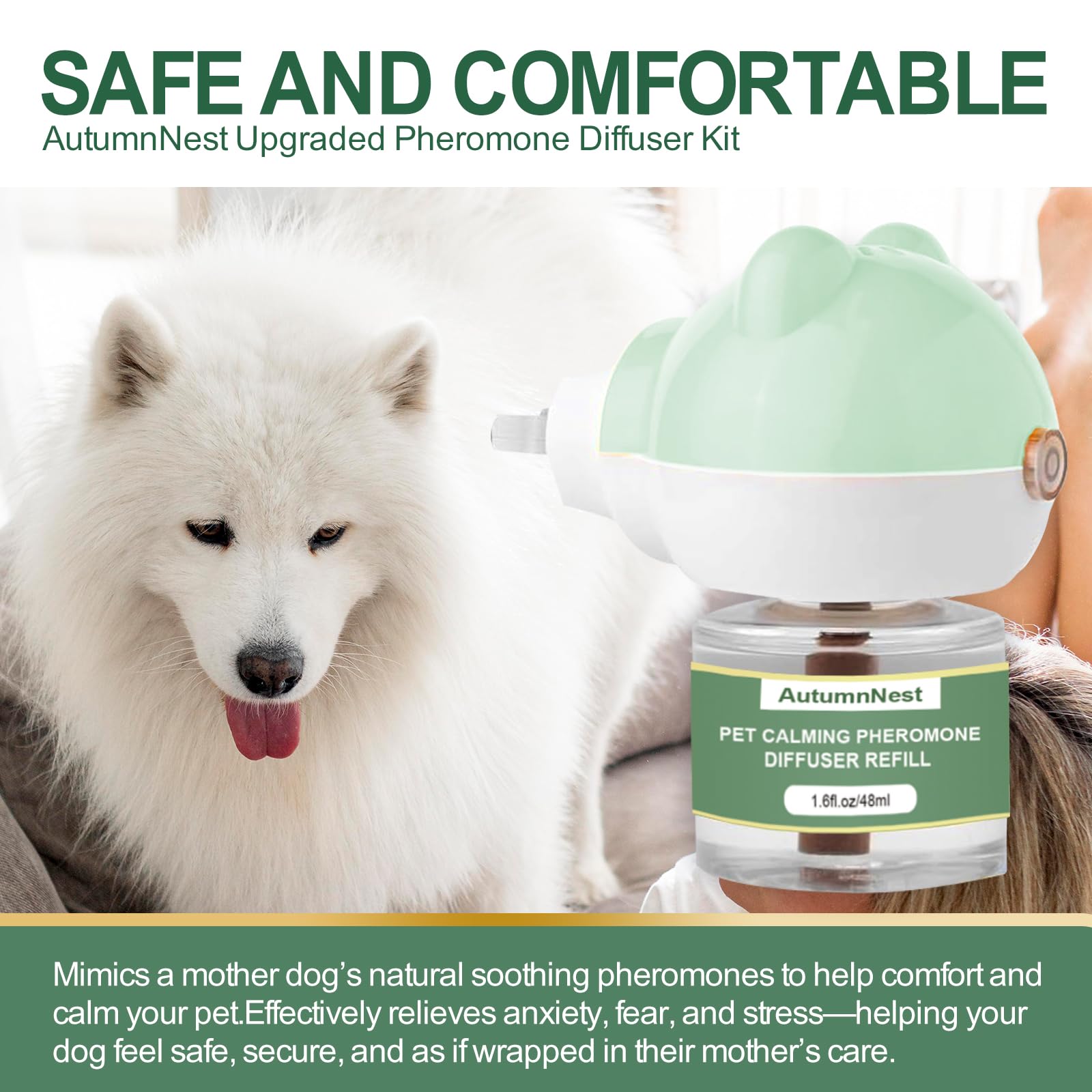 AutumnNest gentle night glow enhances comfort for pets in dark rooms.