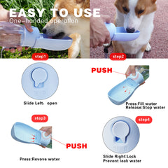 AVELORA foldable water bottle travel-bowl ready for on-the-go pets.
