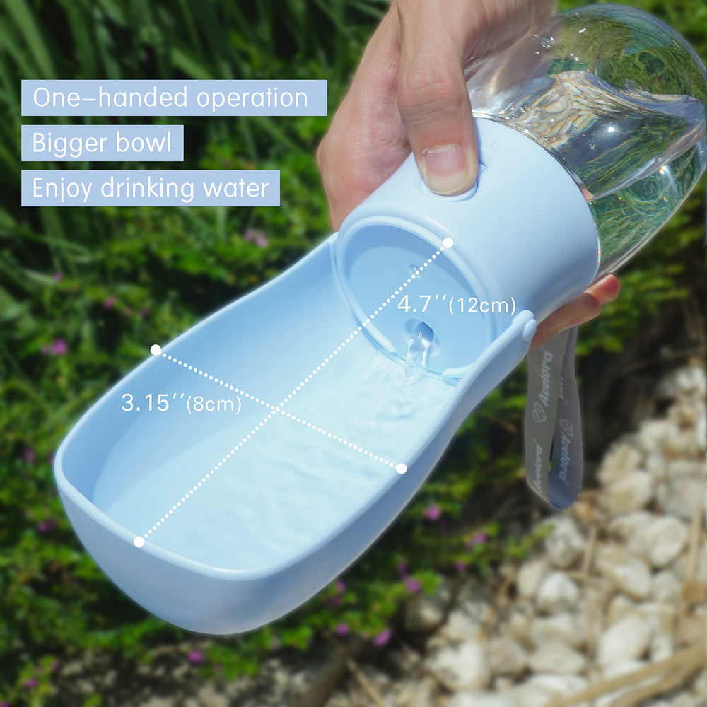 AVELORA water bottle folded with wrist strap for quick access during walks and hikes