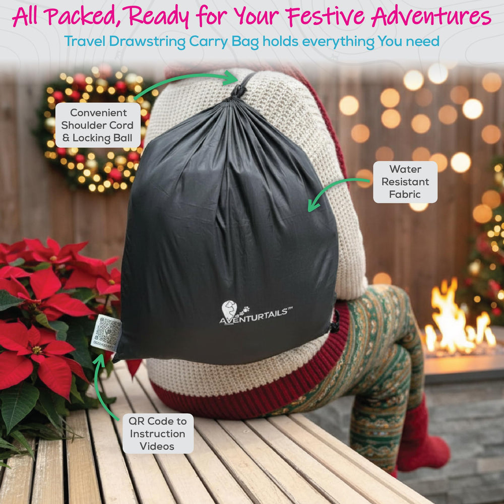 AVENTURTAILS travel-drawstring-carry-bag simplifies storage and transport.