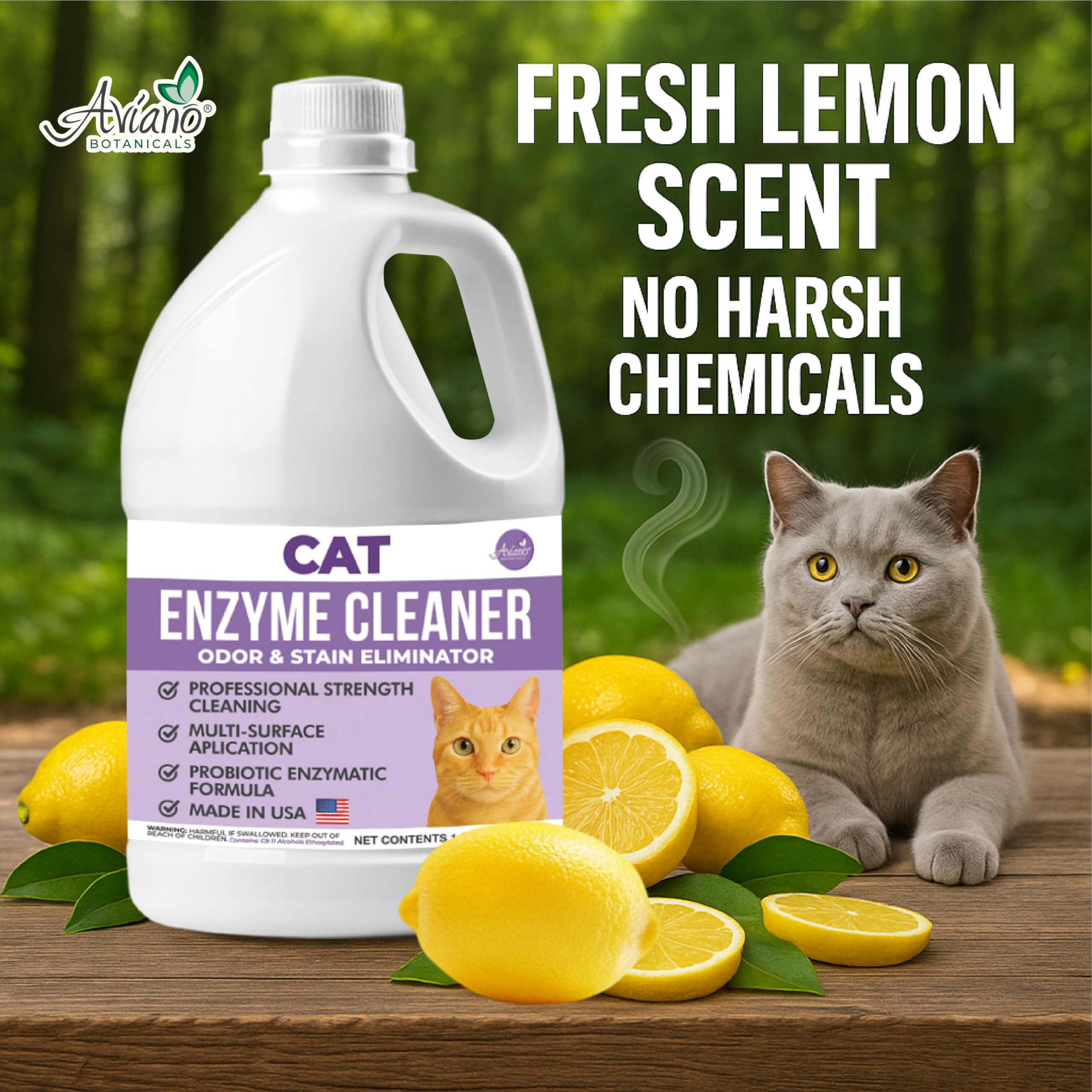 Aviano Cat Enzyme Cleaner drains help reduce odor buildup weekly.