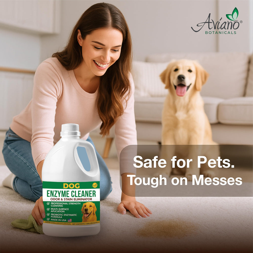Aviano Enzyme Cleaner made in USA supports reliable pet mess cleanup.