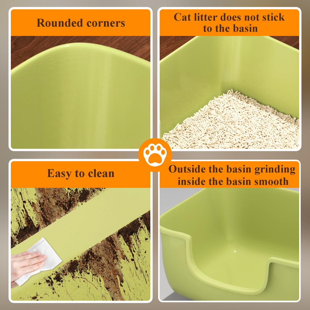AVIUIA litter box with non-stick bottom enables easy cleaning and maintenance.