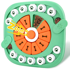 AVOAR Level 3 green puzzle dog toy shows interactive treat-dispensing design for large breeds